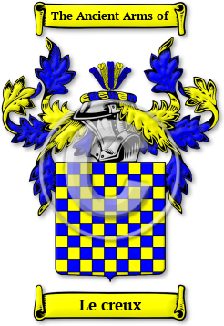 Le creux Family Crest Download (jpg) Legacy Series - 150 DPI